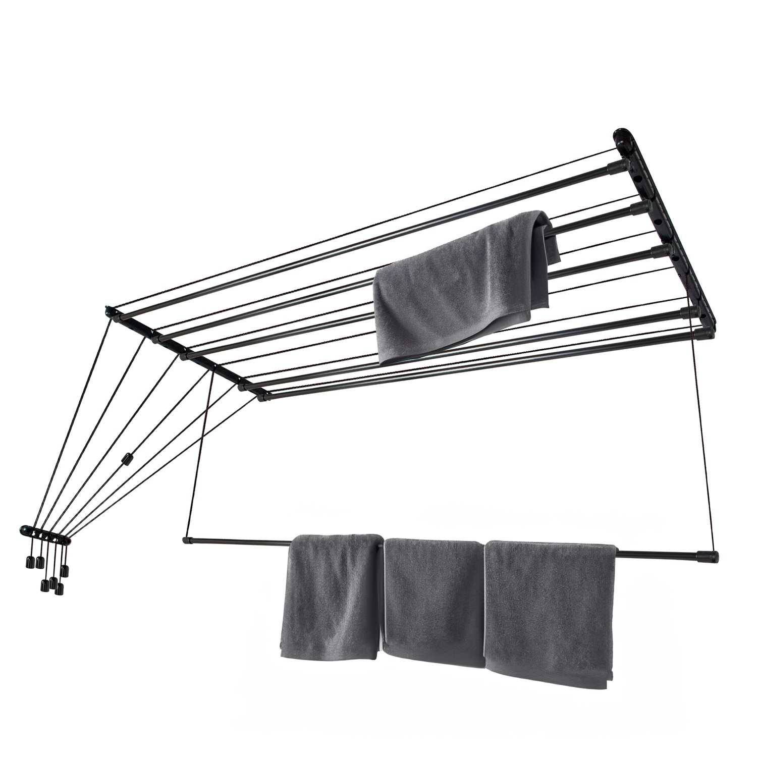Laundry ceiling dryer 6x2.0 m, steel (AVDC200B-6ST) - Image 2
