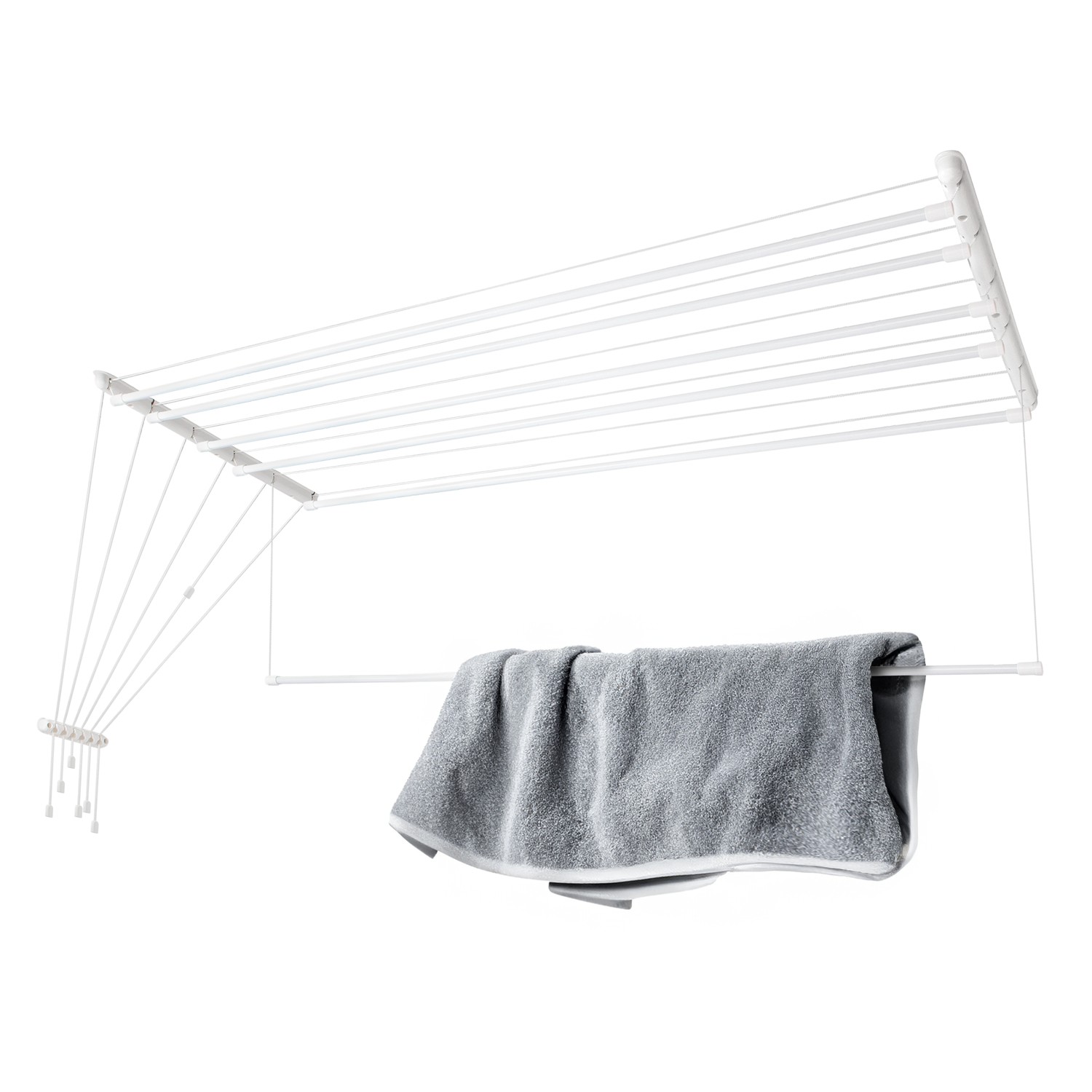 Laundry ceiling dryer 6x2.0 m, aluminum (AVDC200W-6AL) - Image 2